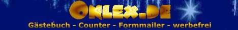 GÃ¤stebuch, Counter und Formmailer mit Spam-Schutz - Kostenlos und werbefrei auf www.onlex.de